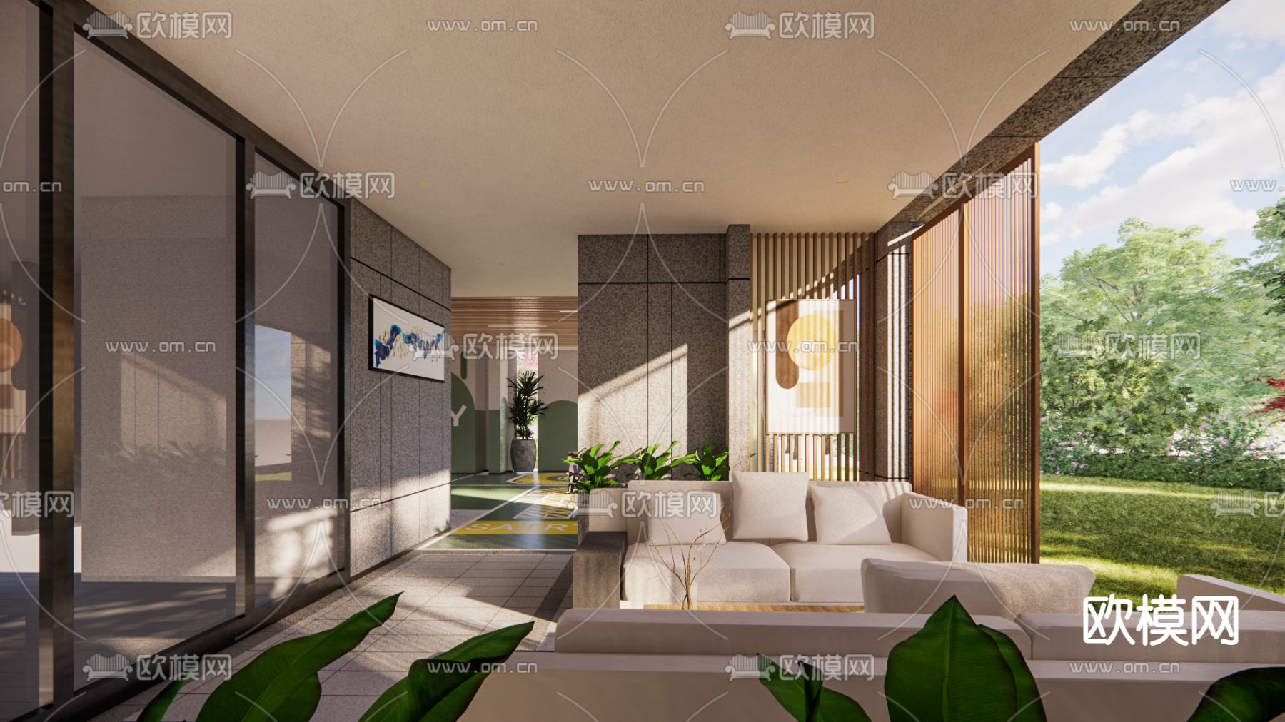 儿童游乐场u模型下载（渲染图1）