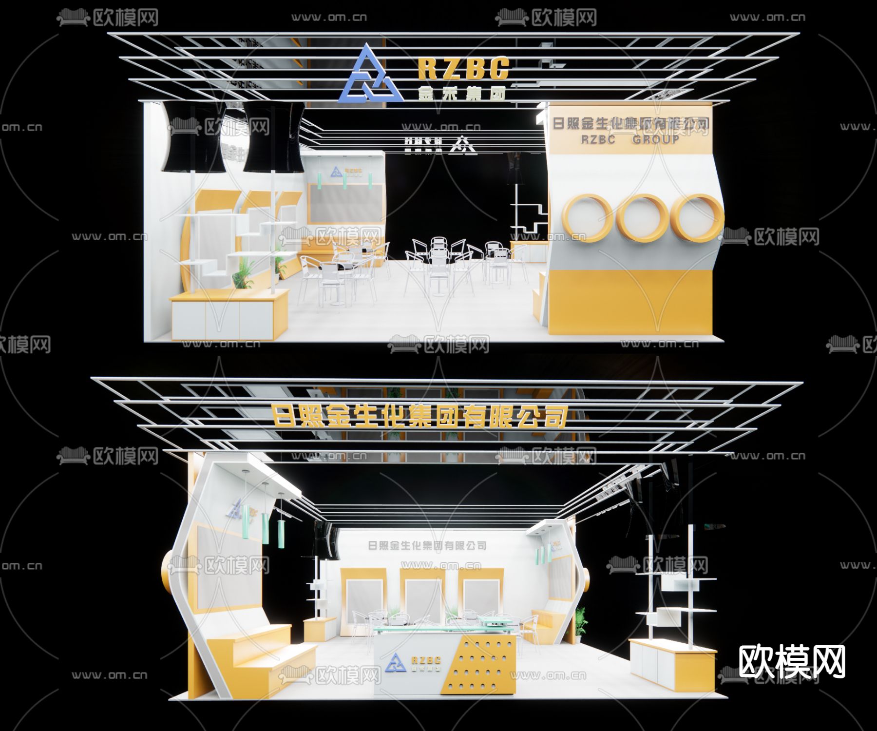 展厅 展台su模型下载（渲染图1）