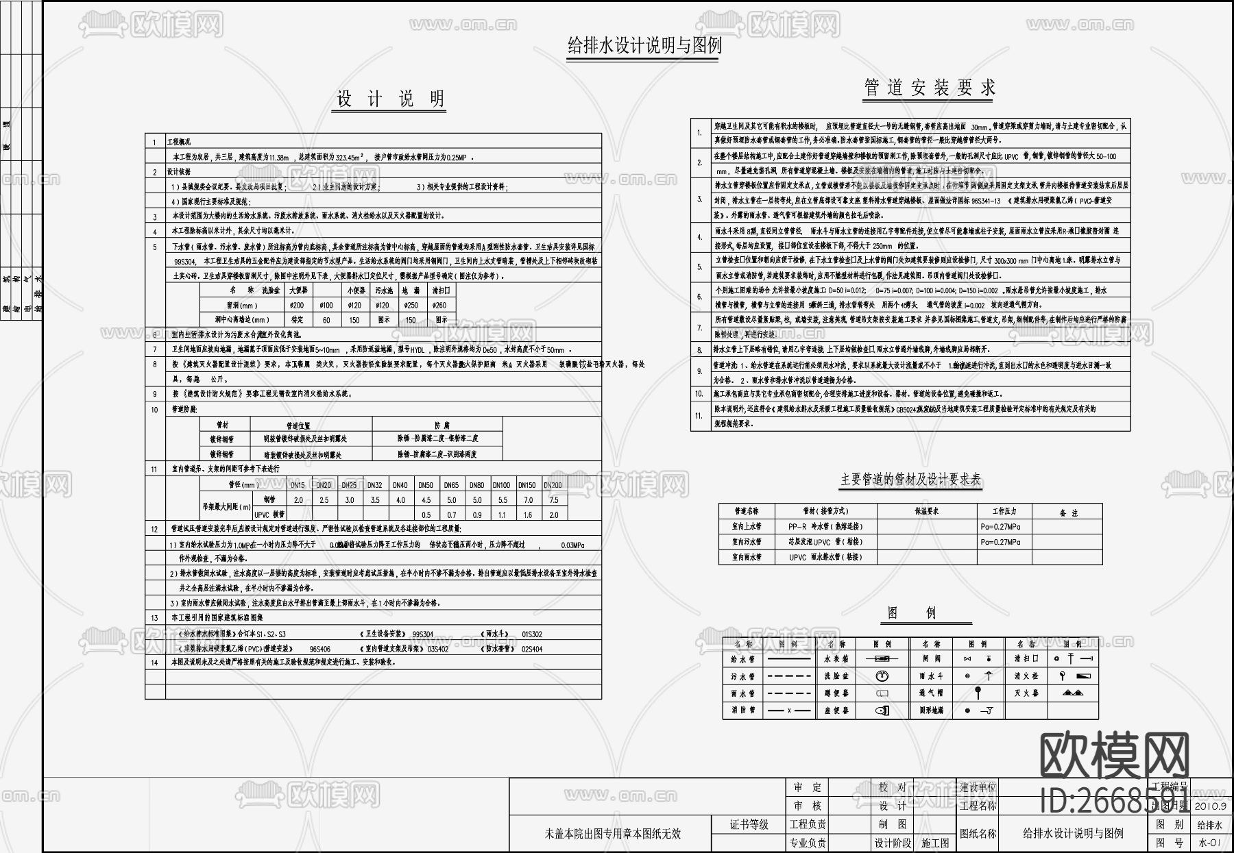 自建房建筑给排水cad施工图下载（渲染图6）