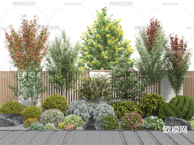 灌木球 灌木丛 球形绿植 植物堆3d模型下载