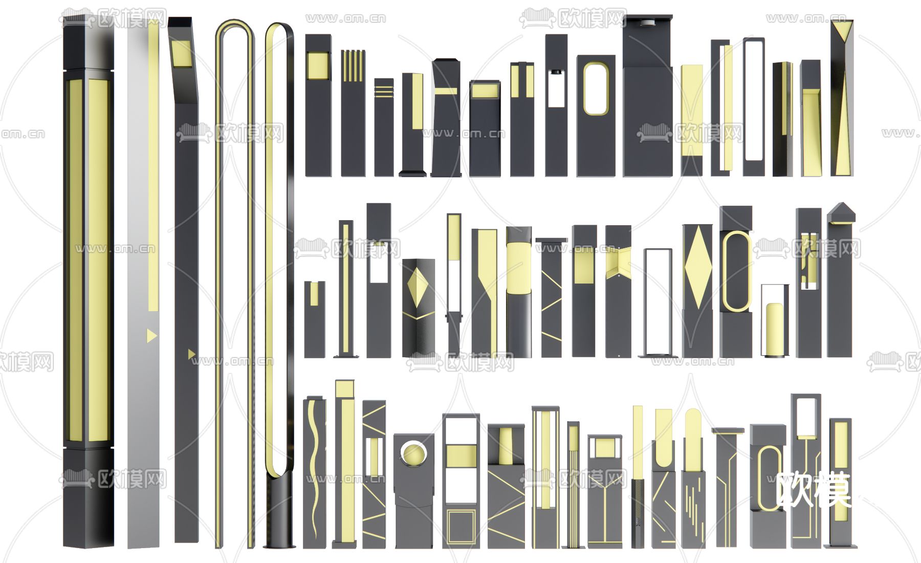 景观灯 草坪灯 庭院灯 户外灯su模型下载（渲染图1）