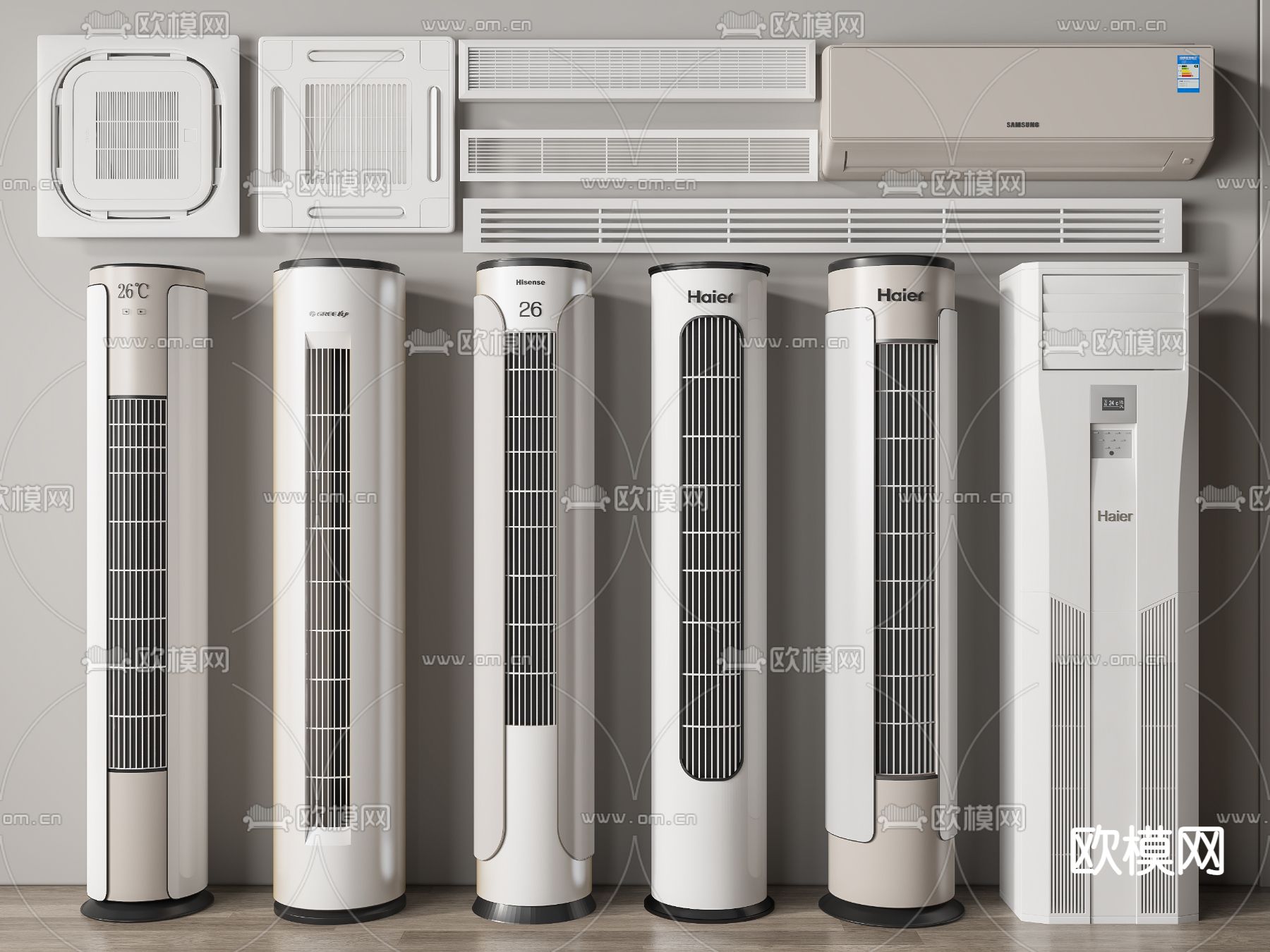 立式空调 中央空调3d模型下载
