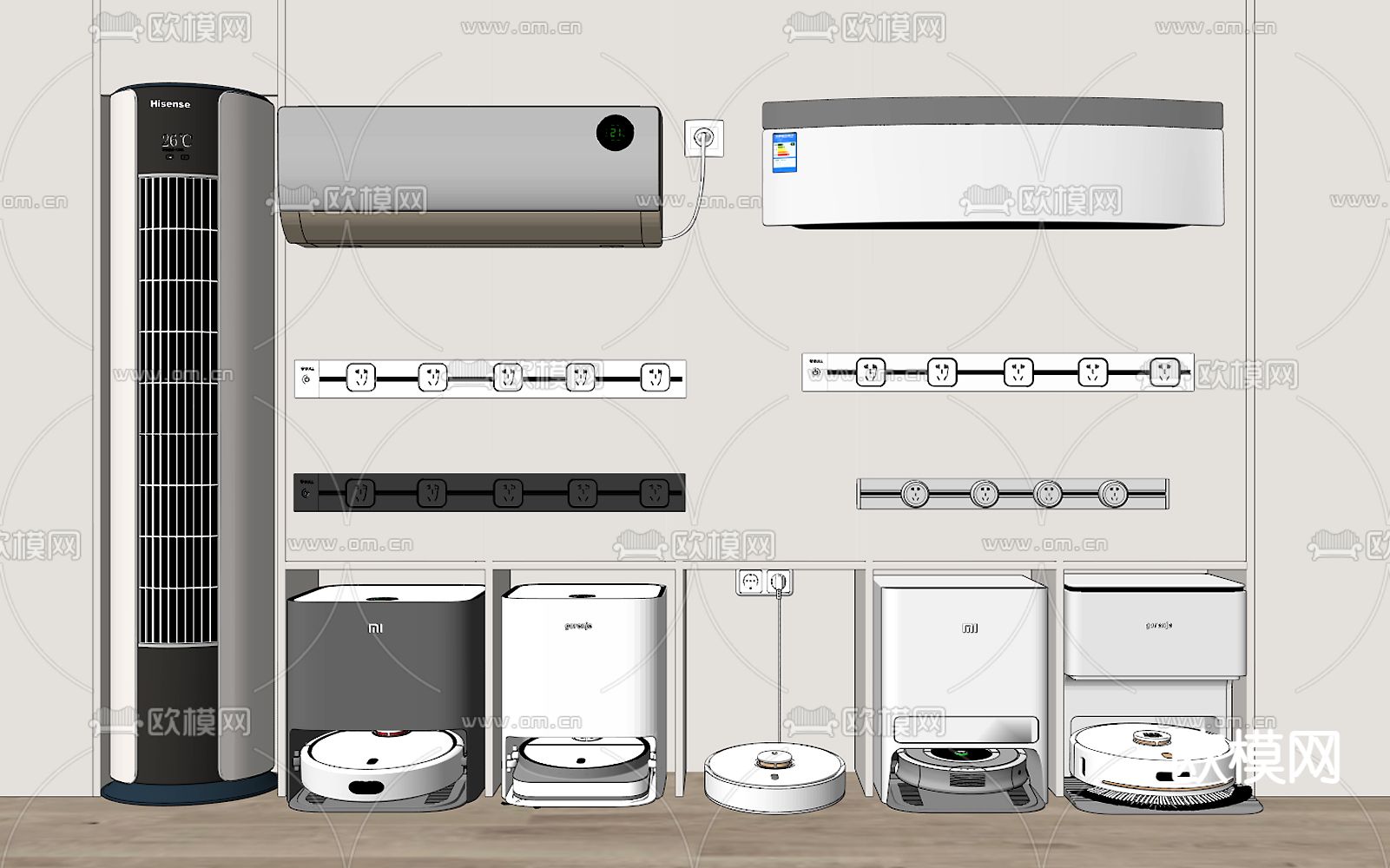 扫地机器人su模型下载（渲染图2）