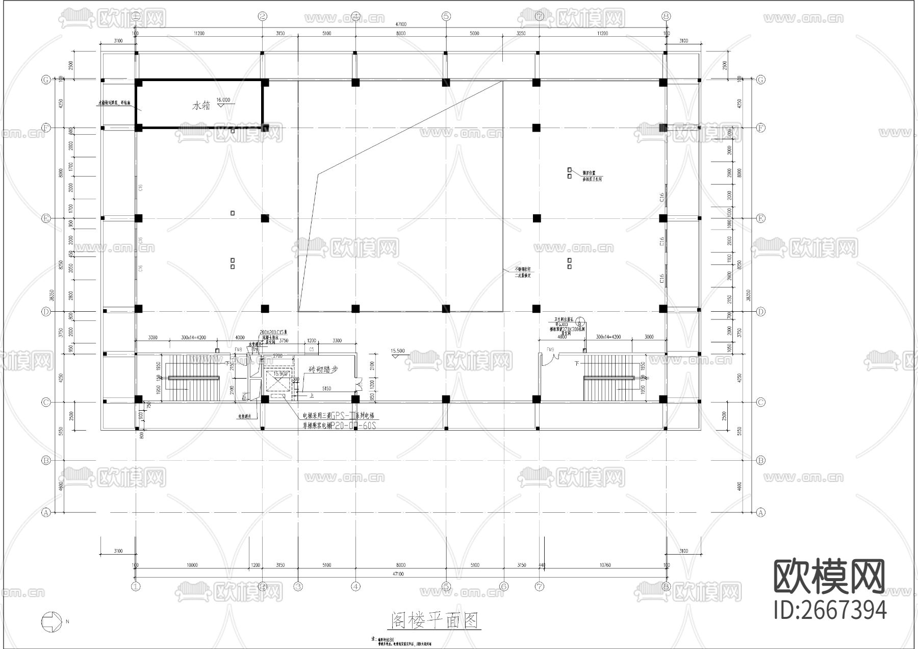静音寺CAD施工图下载（渲染图9）