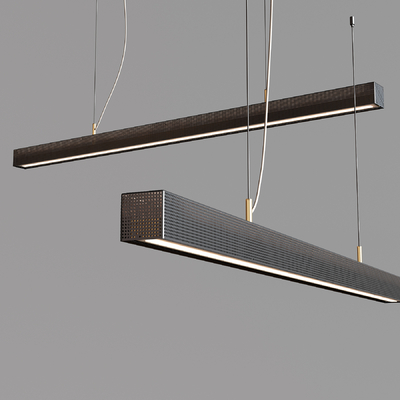  现代条形吊灯su模型 