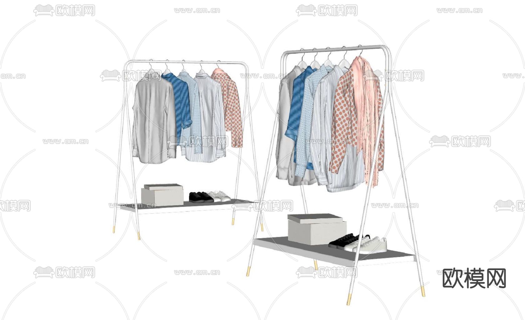 挂衣架su模型下载（渲染图2）