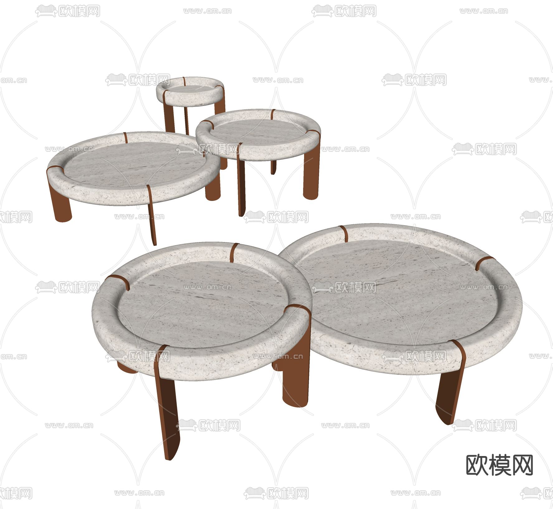 Poliform 子母茶几su模型下载（渲染图4）