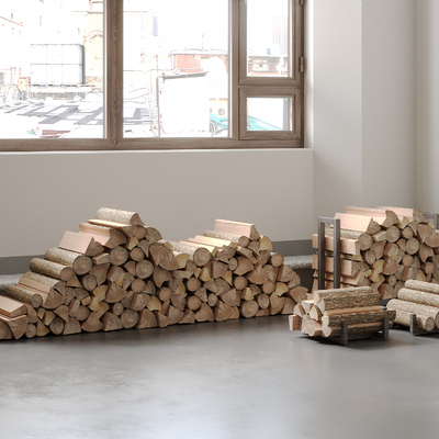 木头 木柴 柴垛su模型