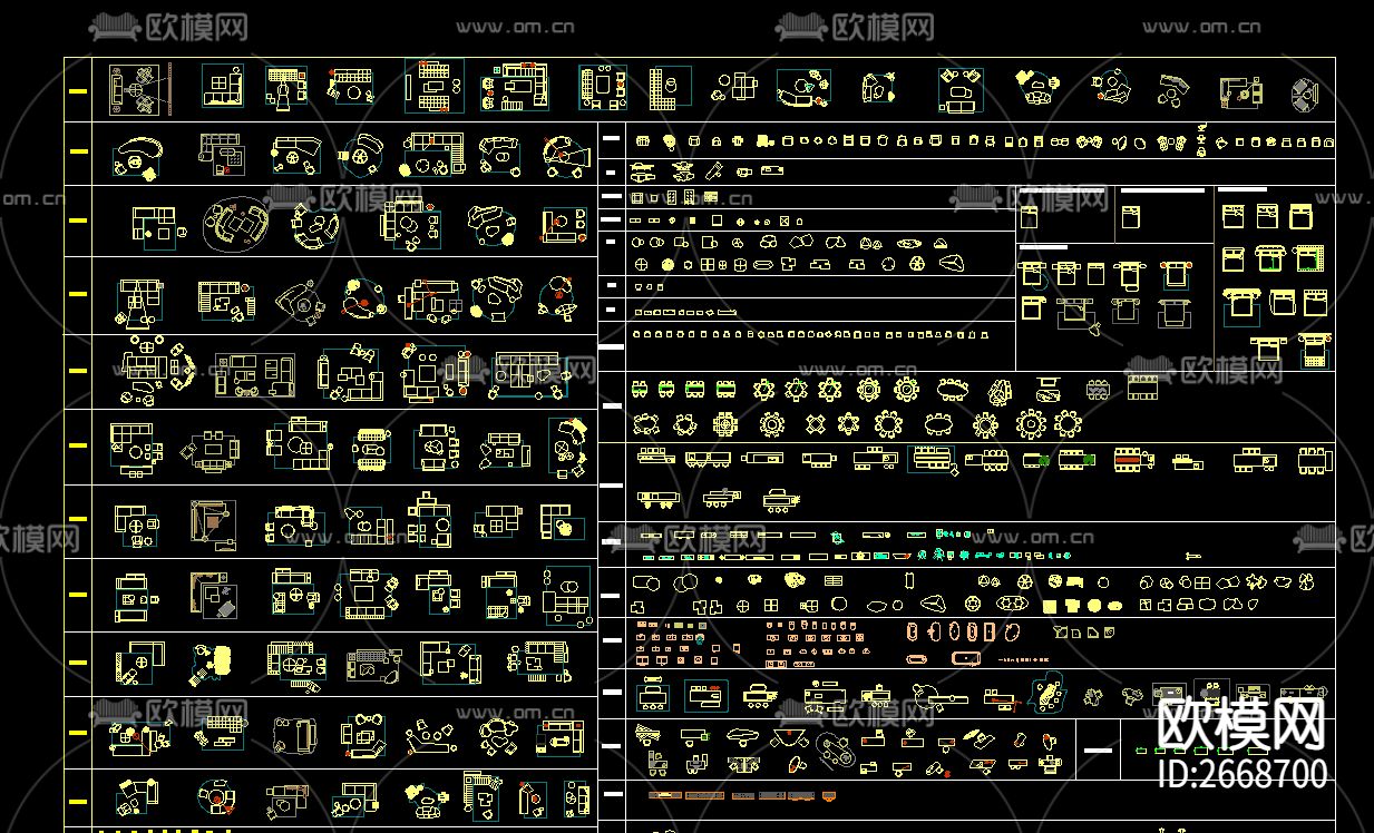 家装cad图库下载（渲染图1）