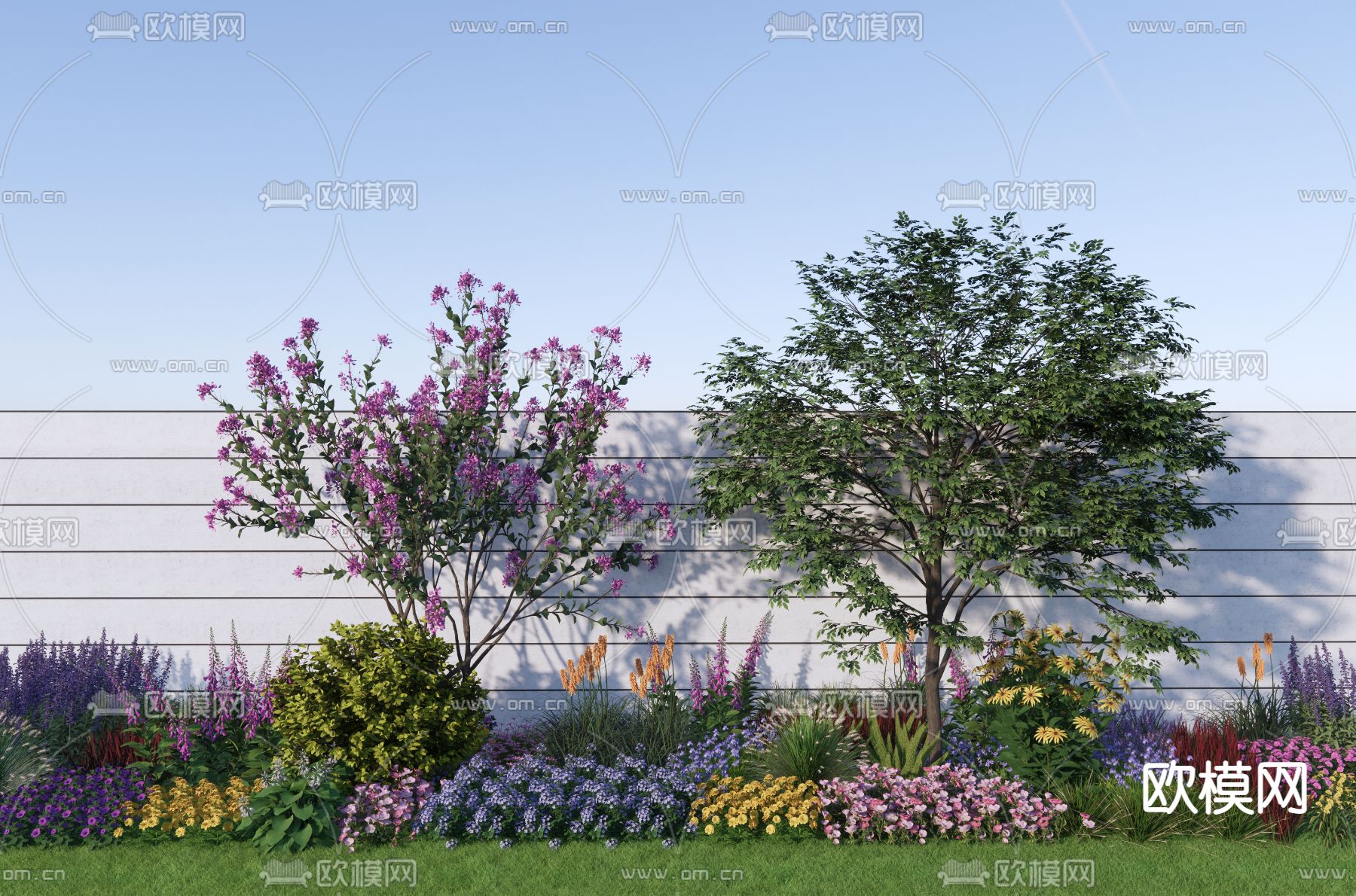 植物堆 球形灌木su模型下载（渲染图1）