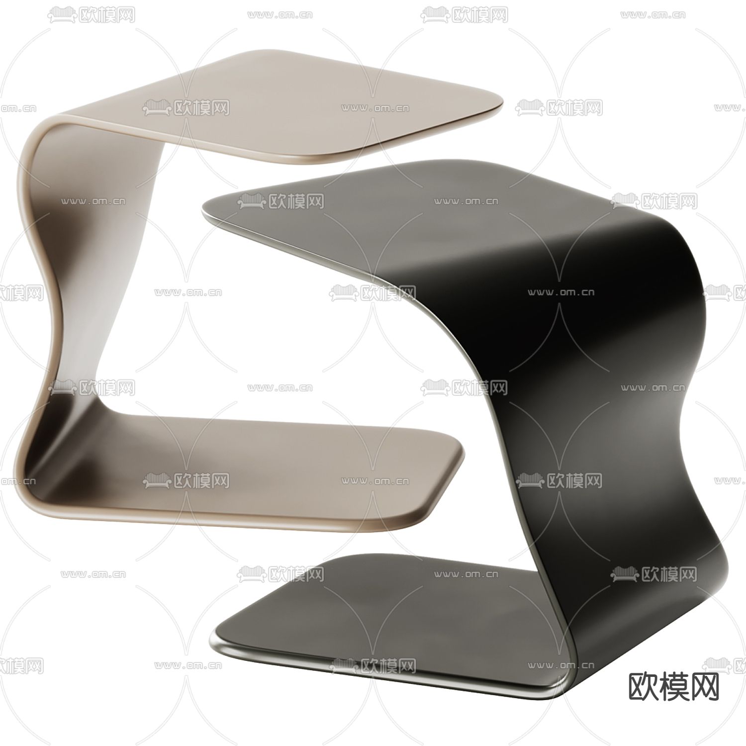 Bonaldo 边几 角几3d模型下载（渲染图2）