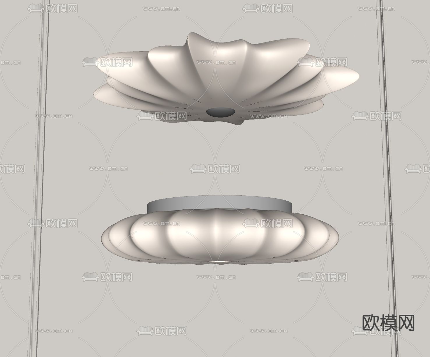 花朵吸顶灯su模型
