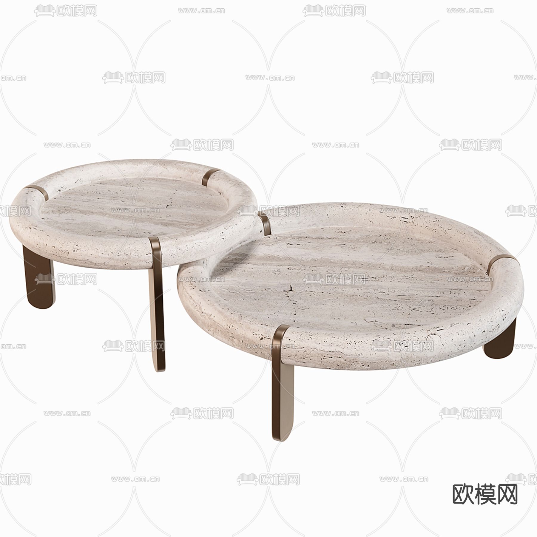 Poliform 子母茶几su模型下载（渲染图3）