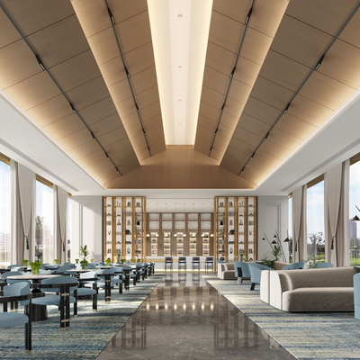  售楼部 接待区su模型 