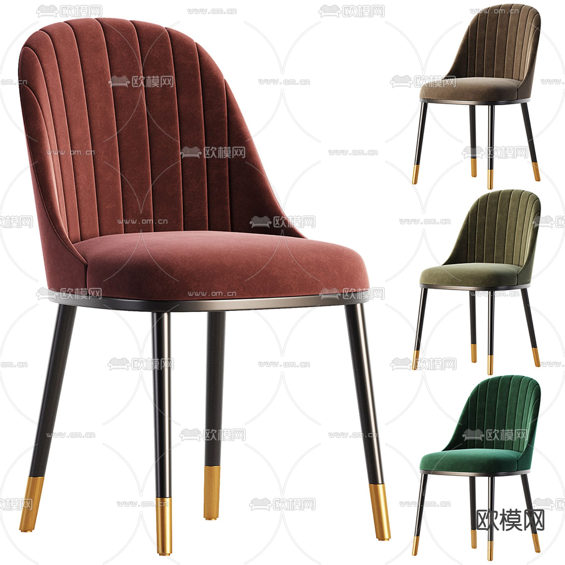 Modern 椅子 餐椅3d模型下载（渲染图1）