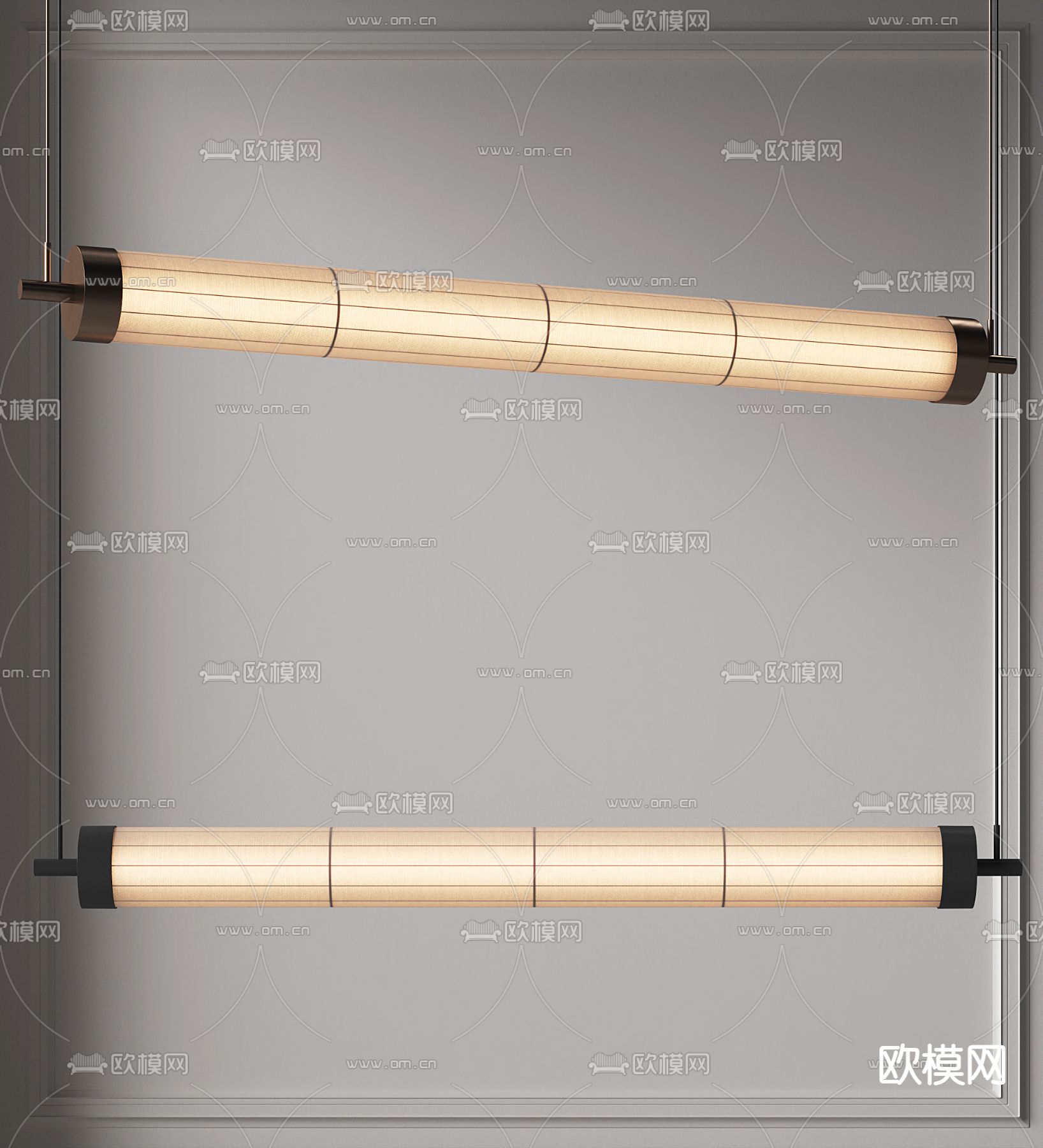 新中式吊灯su模型下载（渲染图1）