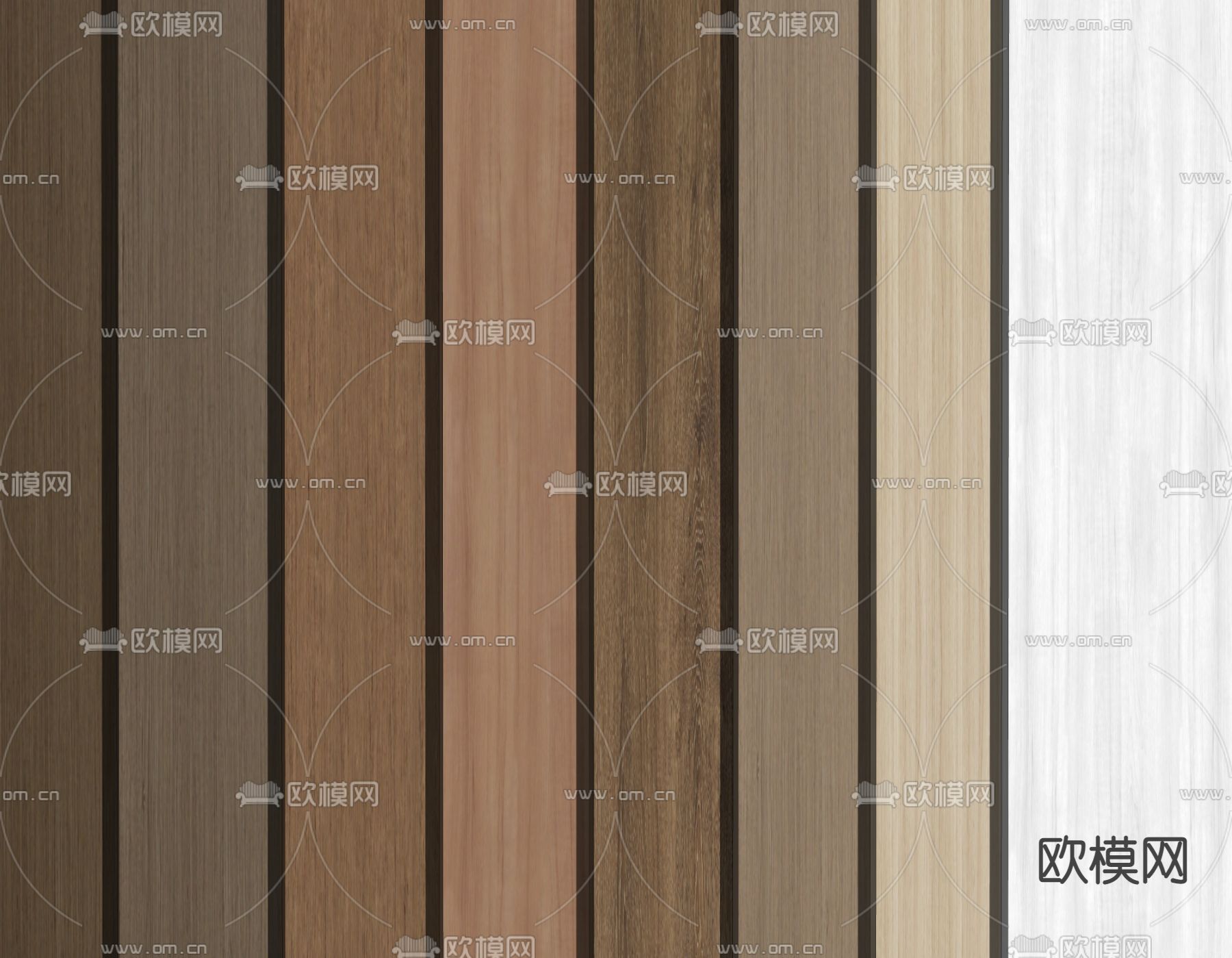 实木护墙板 饰面板su模型下载（渲染图1）