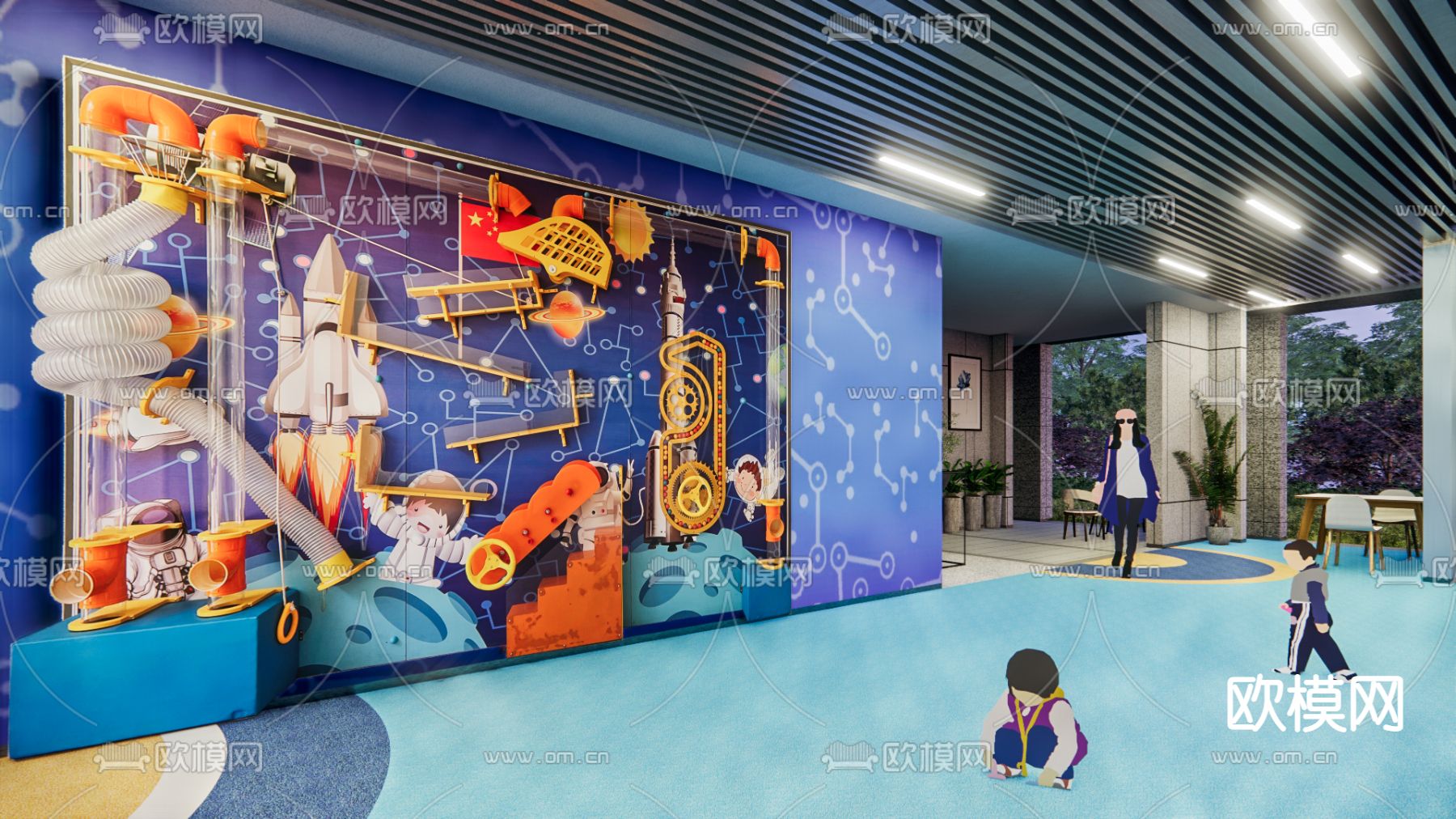 儿童游乐场u模型下载（渲染图2）