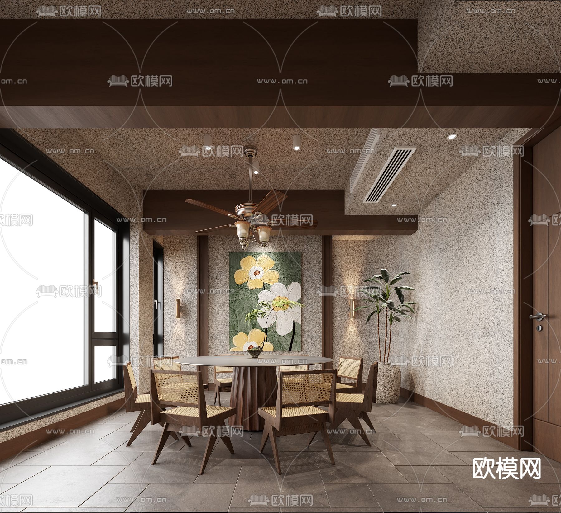 中餐厅包房 包间 包厢su模型