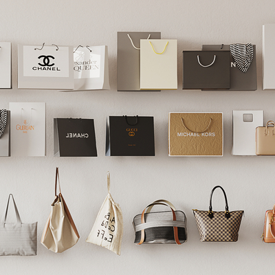  手提袋 手提包su模型 