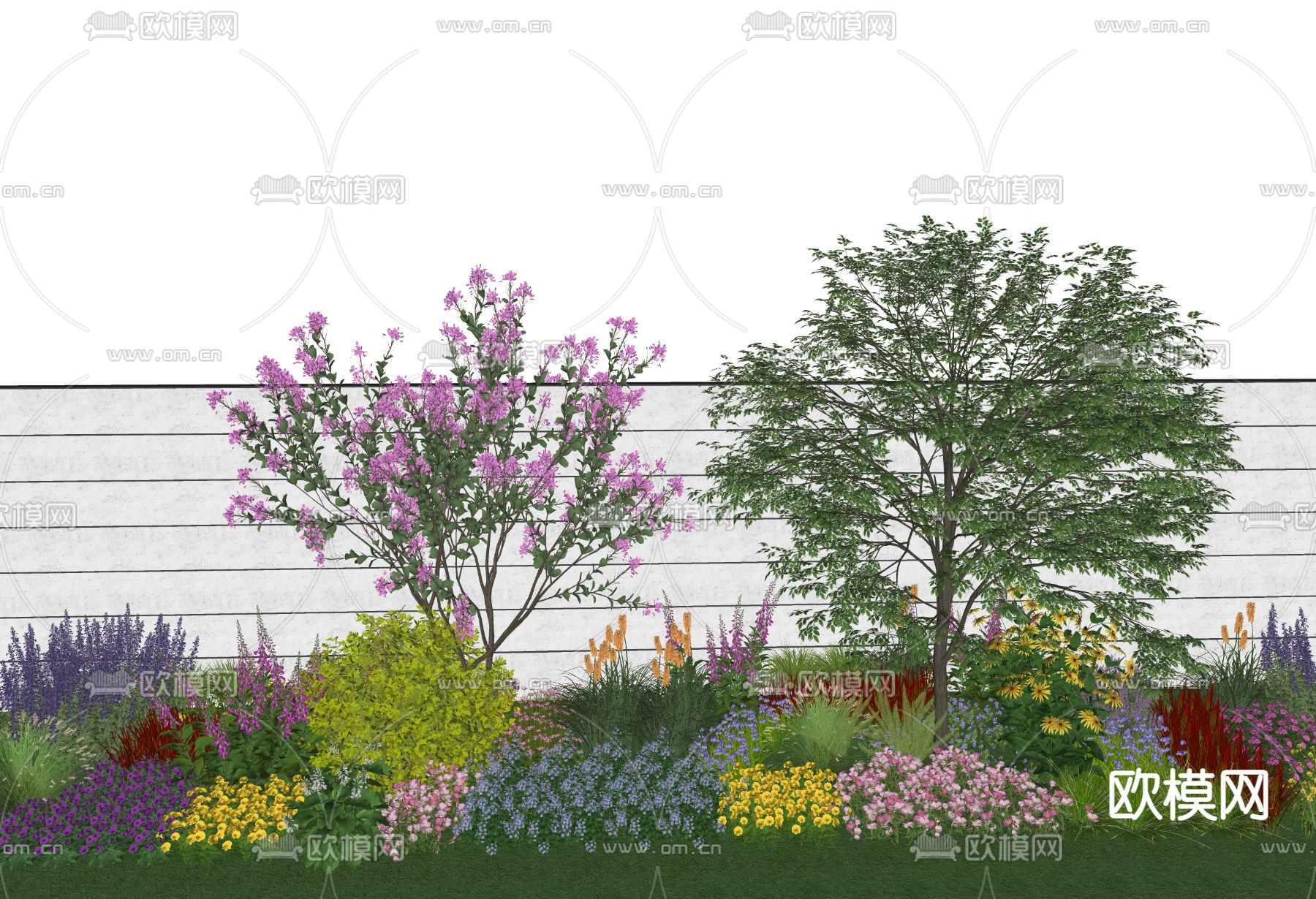 植物堆 球形灌木su模型下载（渲染图2）