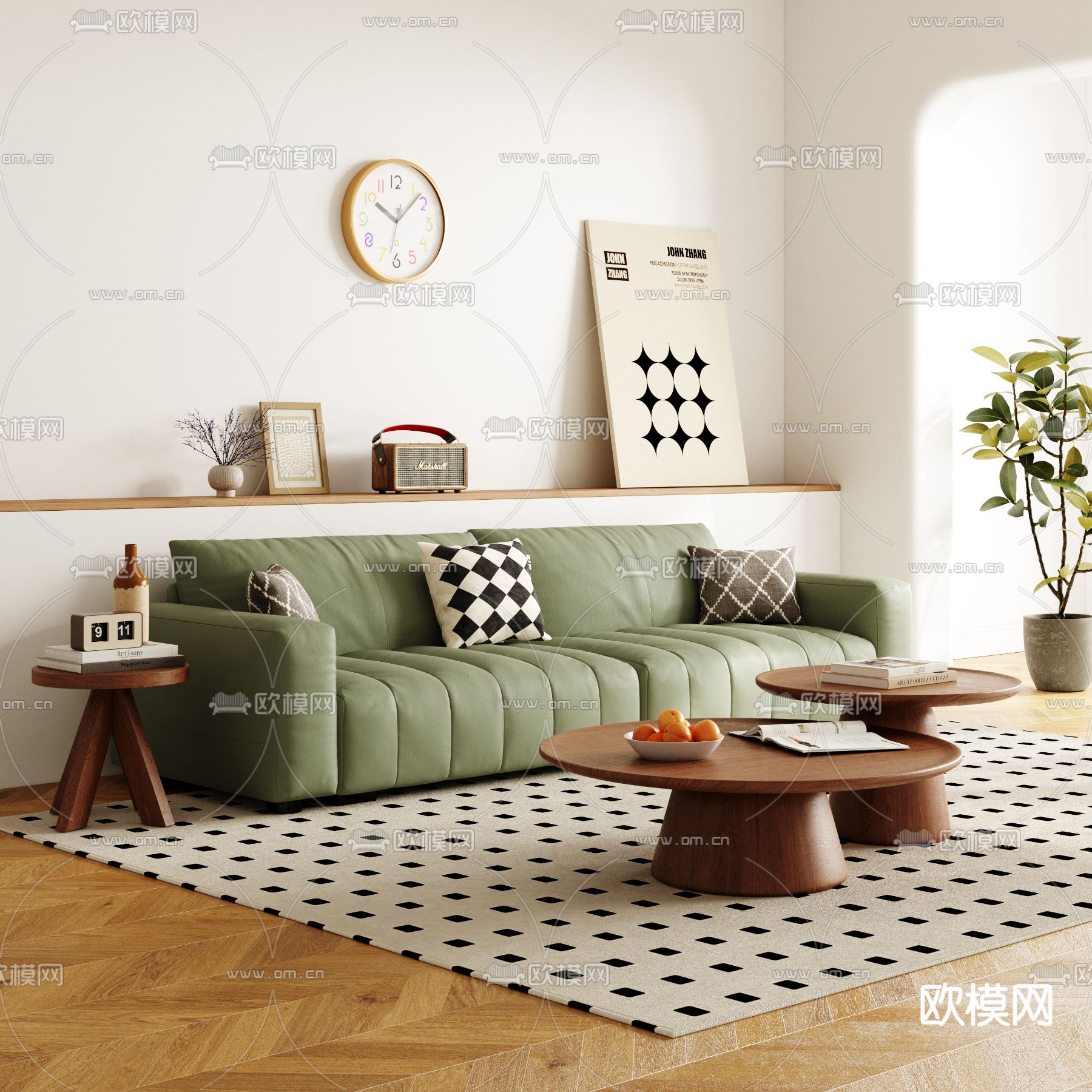 双人沙发 软体沙发3d模型下载