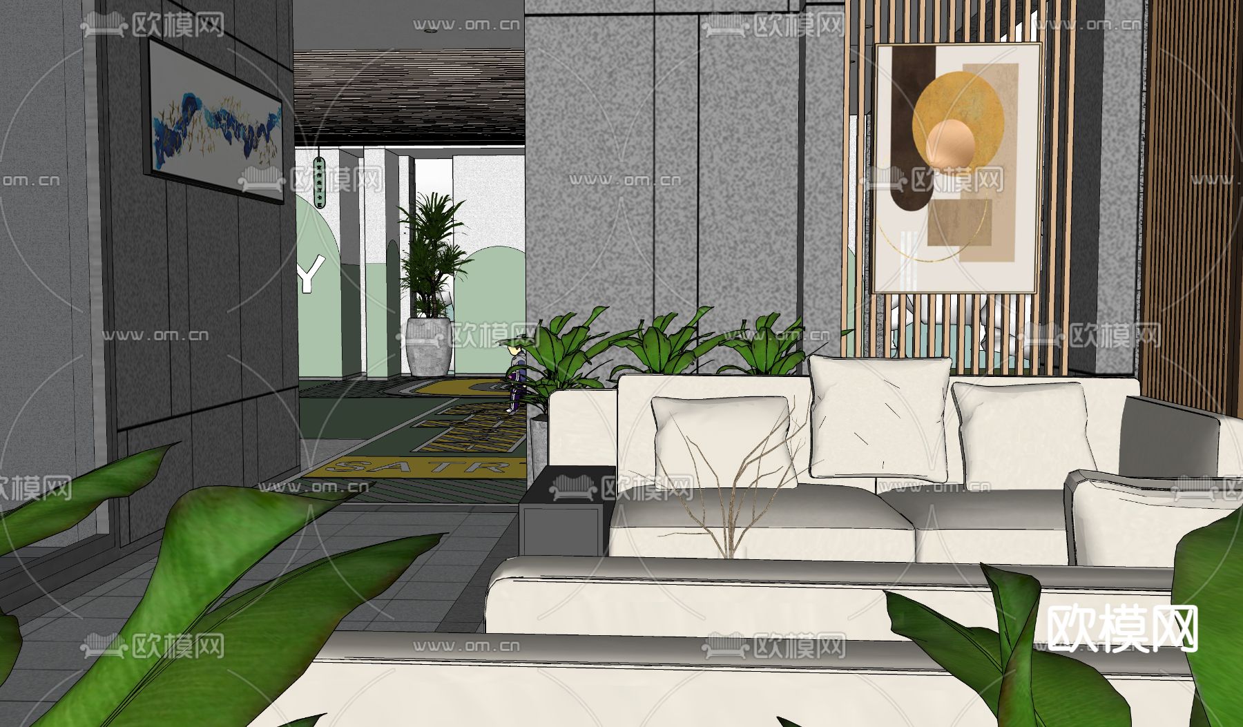 儿童游乐场u模型下载（渲染图4）