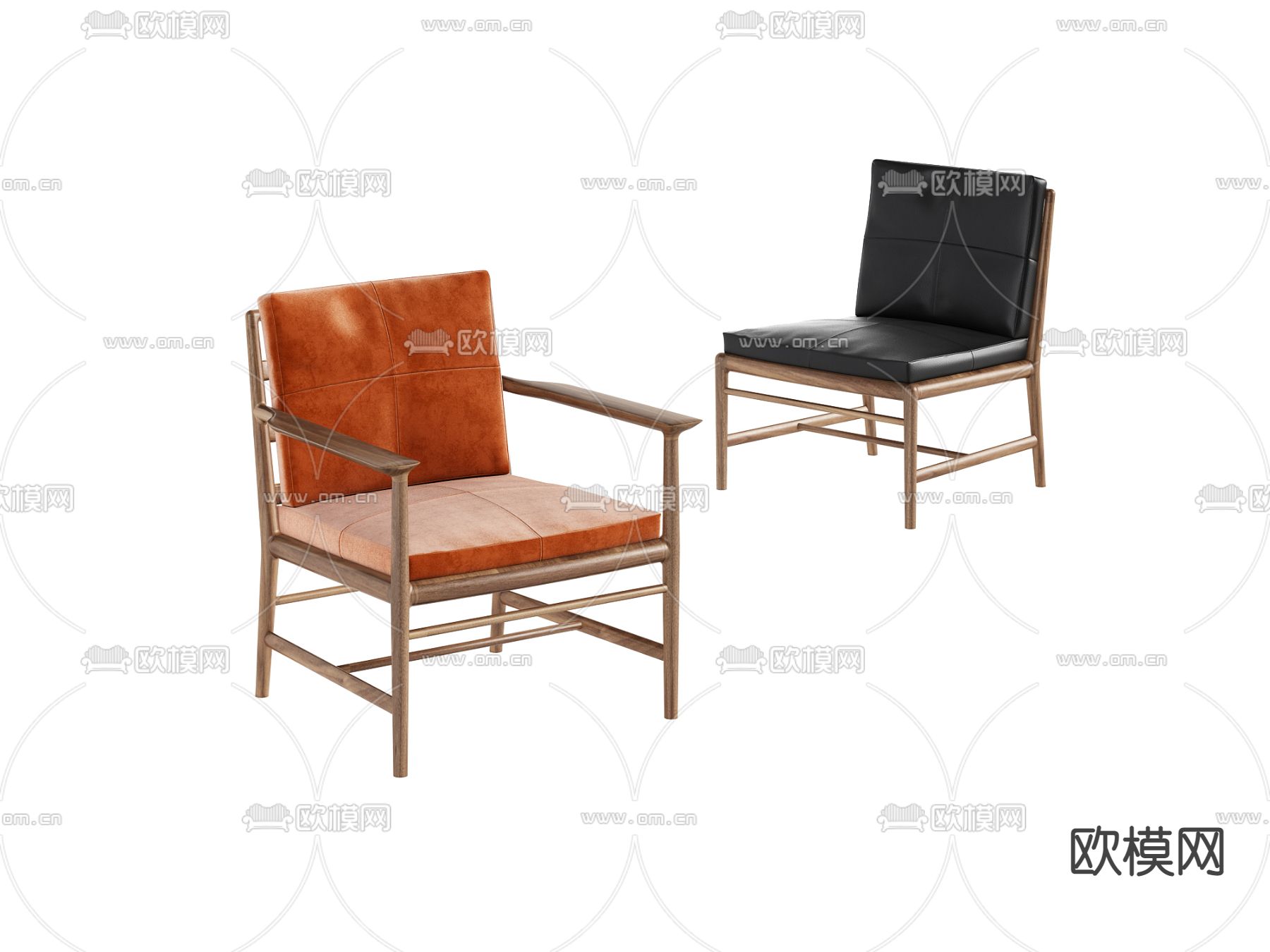 中式椅子 休闲椅3d模型下载