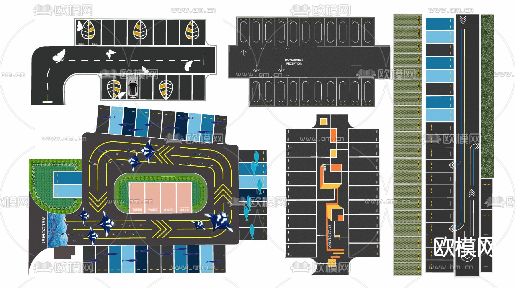 停车场su模型下载（渲染图3）
