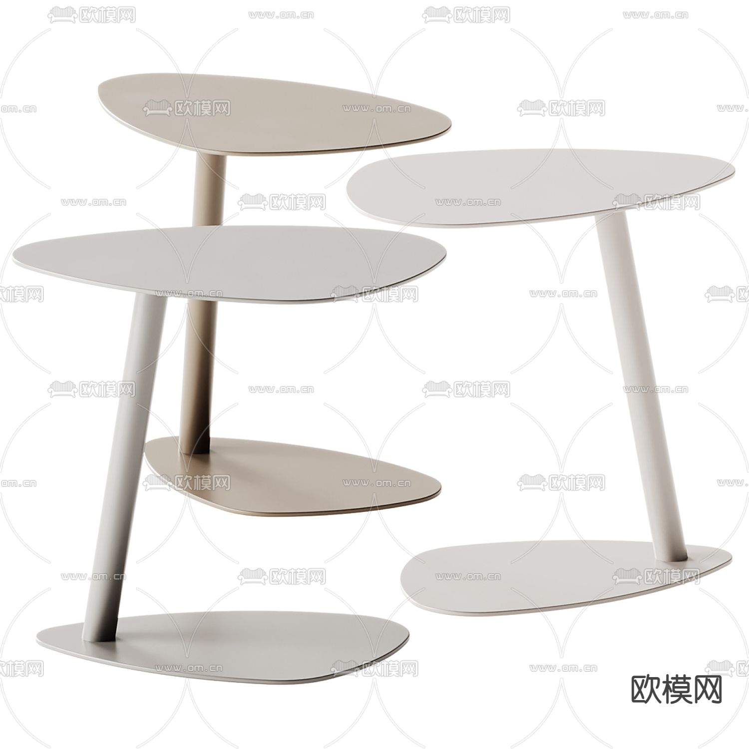 Ethimo 边几 角几 圆几3d模型下载（渲染图2）