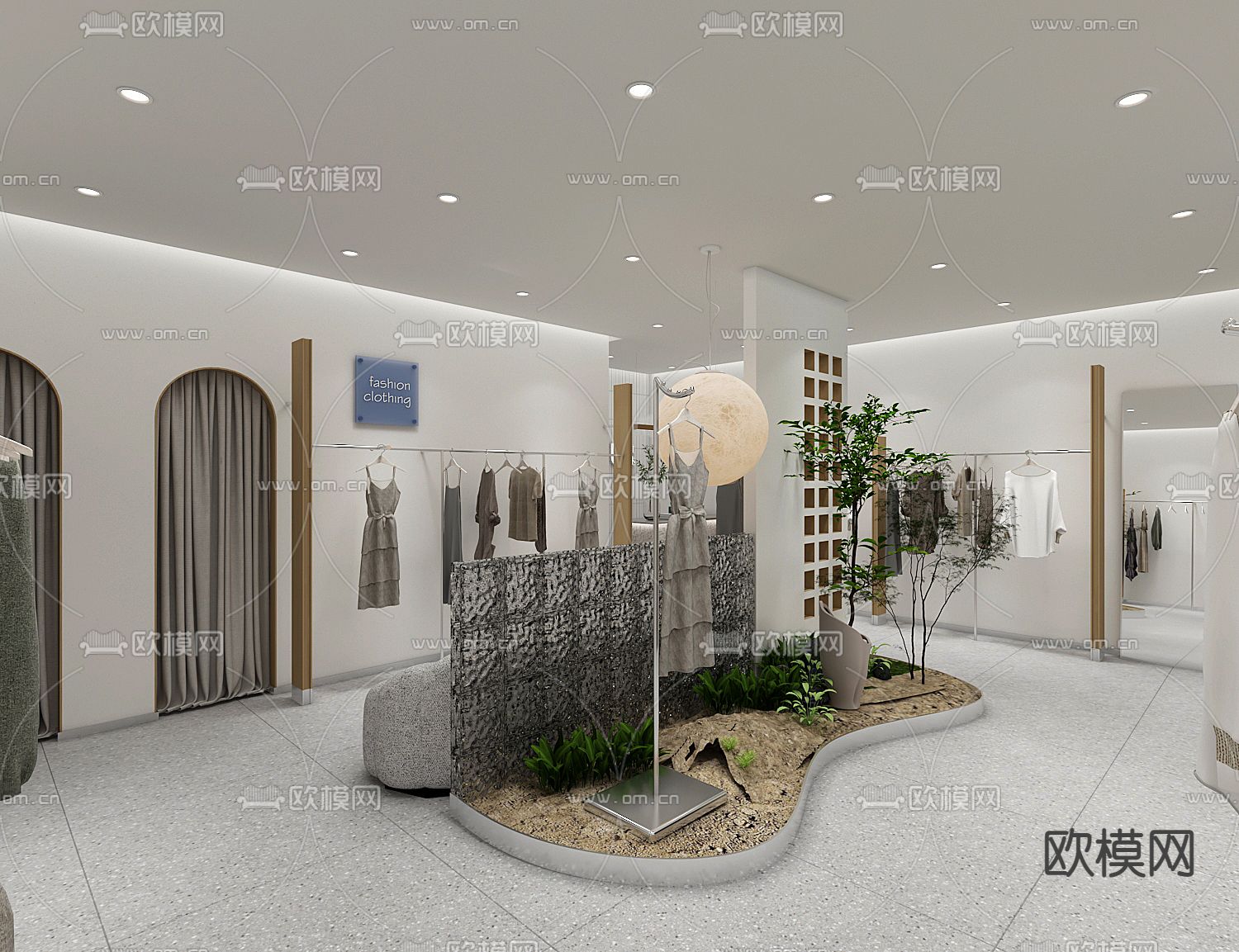 女装店门头 门面免费3d模型下载_ID14111021_3dmax免费模型-欧模网
