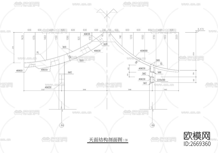 六角亭景觀詳圖cad施工圖下載(渲染圖5)