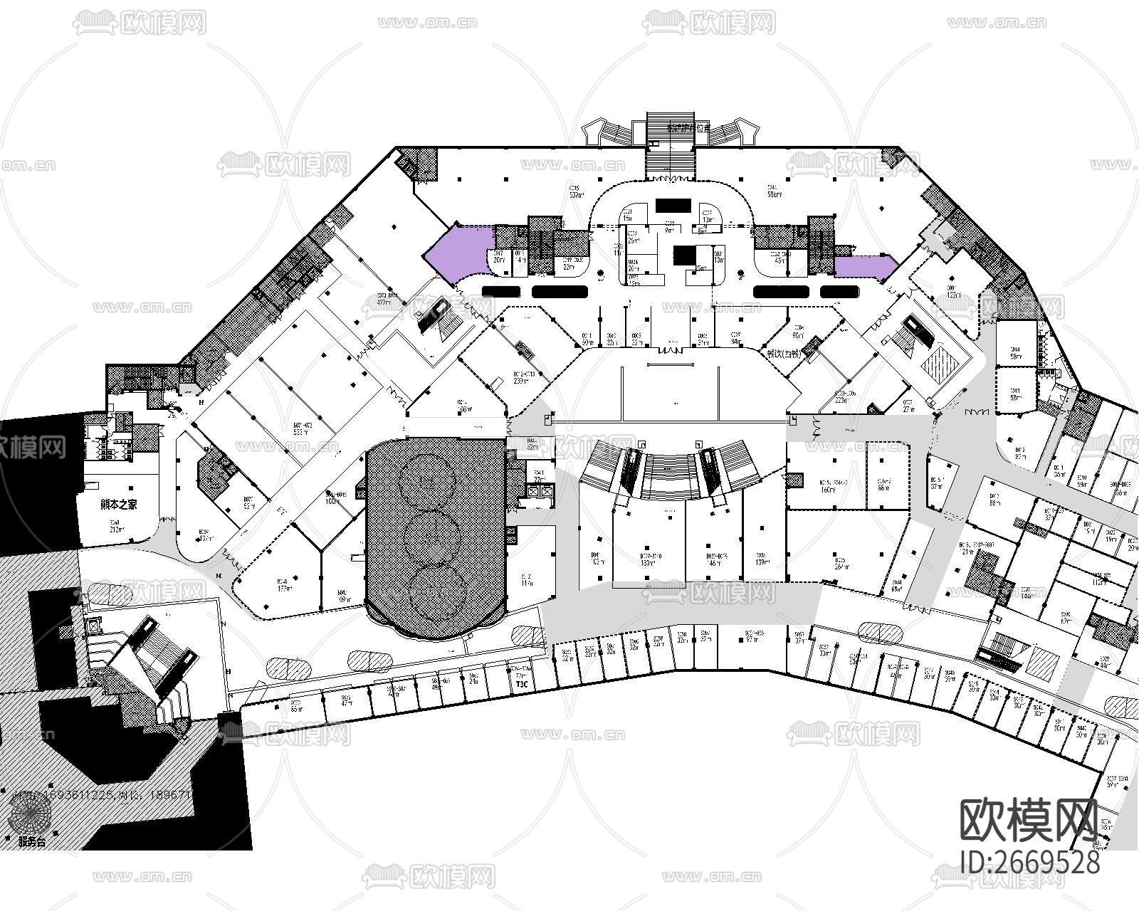 商业街规划cad施工图下载（渲染图1）
