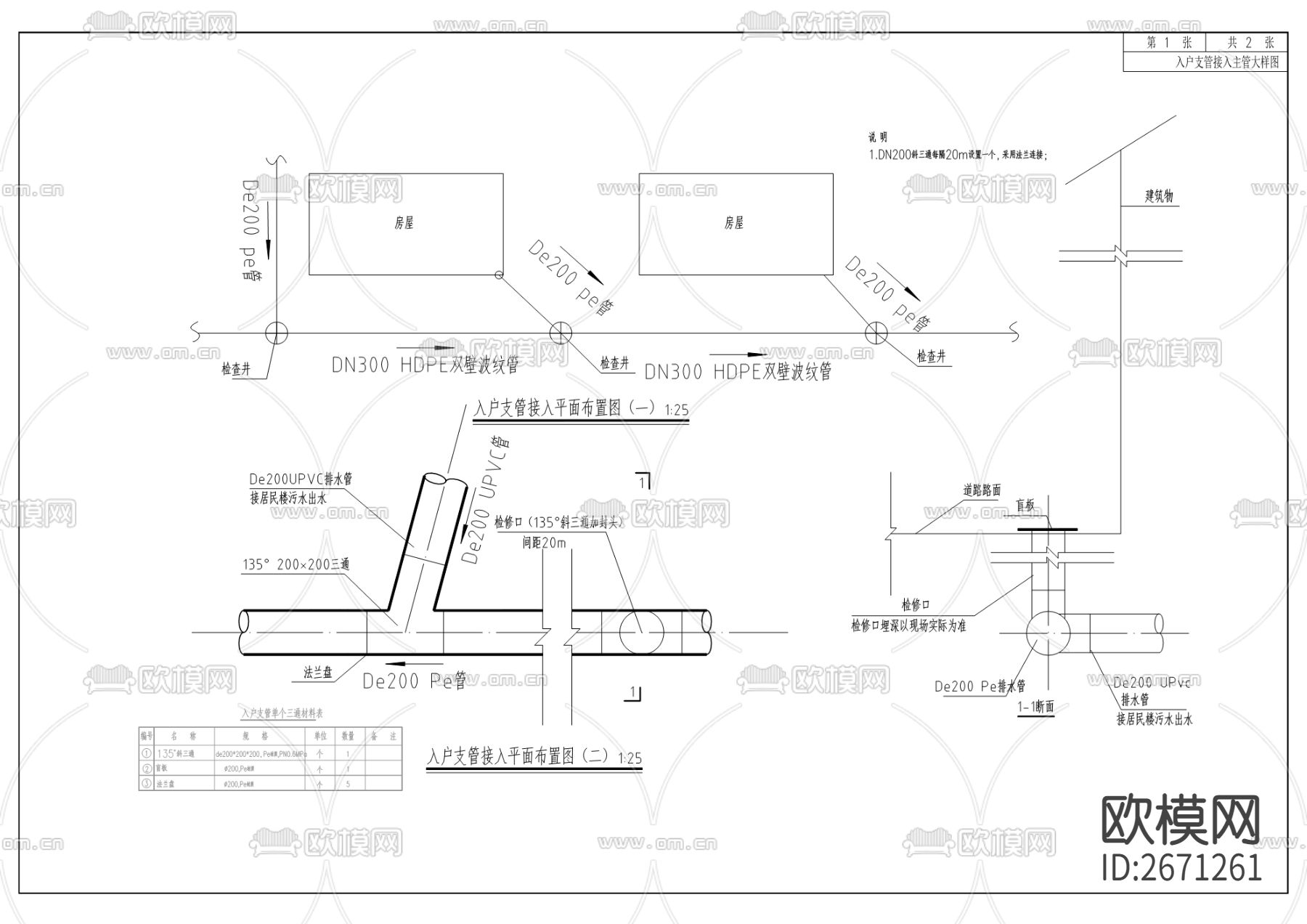 金峰雨污分流改造cad施工图下载（渲染图6）