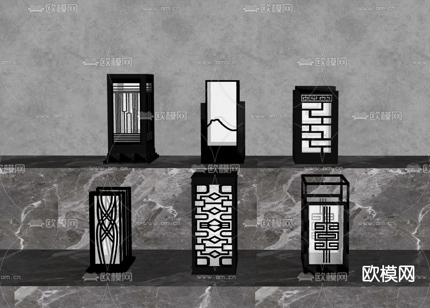 景观灯 草坪灯 庭院灯 户外灯su模型下载（渲染图2）