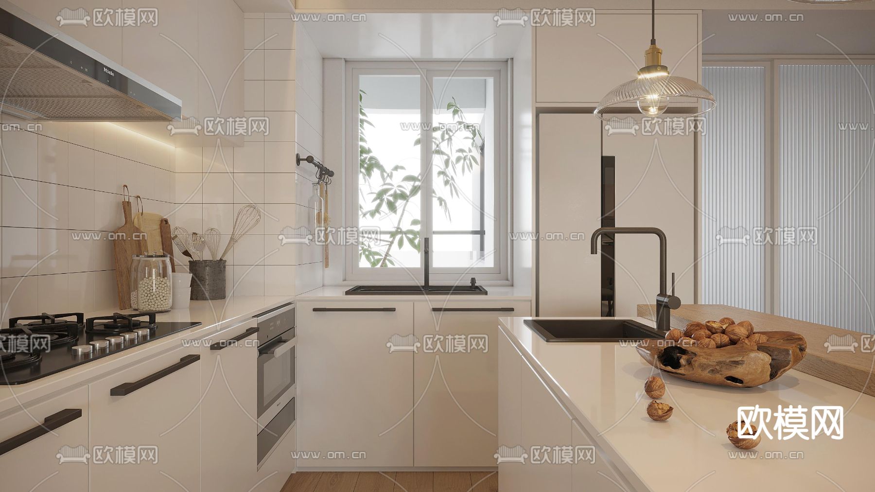 北欧客餐厅3d模型下载（渲染图4）