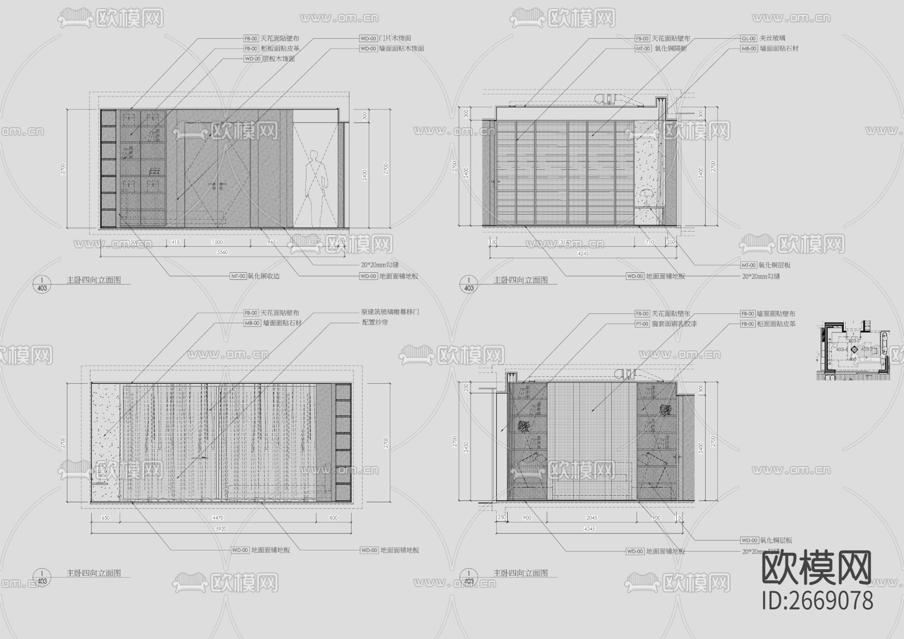 港式家装cad施工图下载（渲染图6）