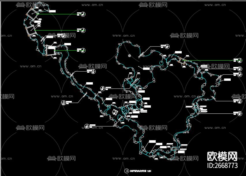 水池图库cad施工图下载（渲染图3）