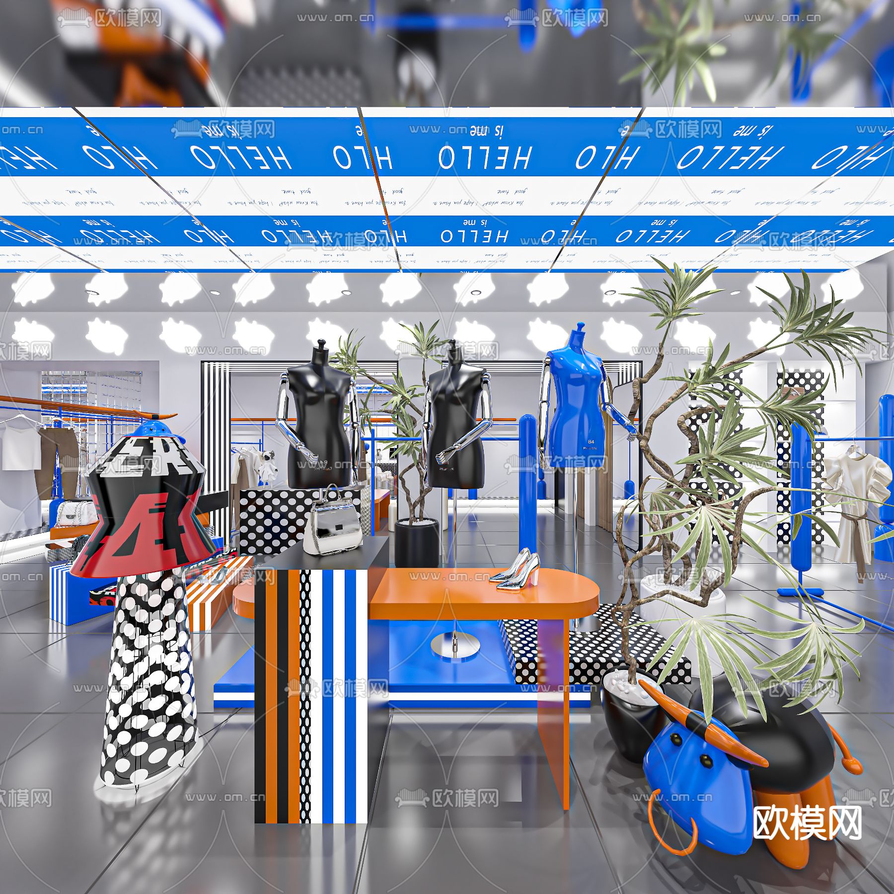 服装店 女装店3d模型下载（渲染图3）