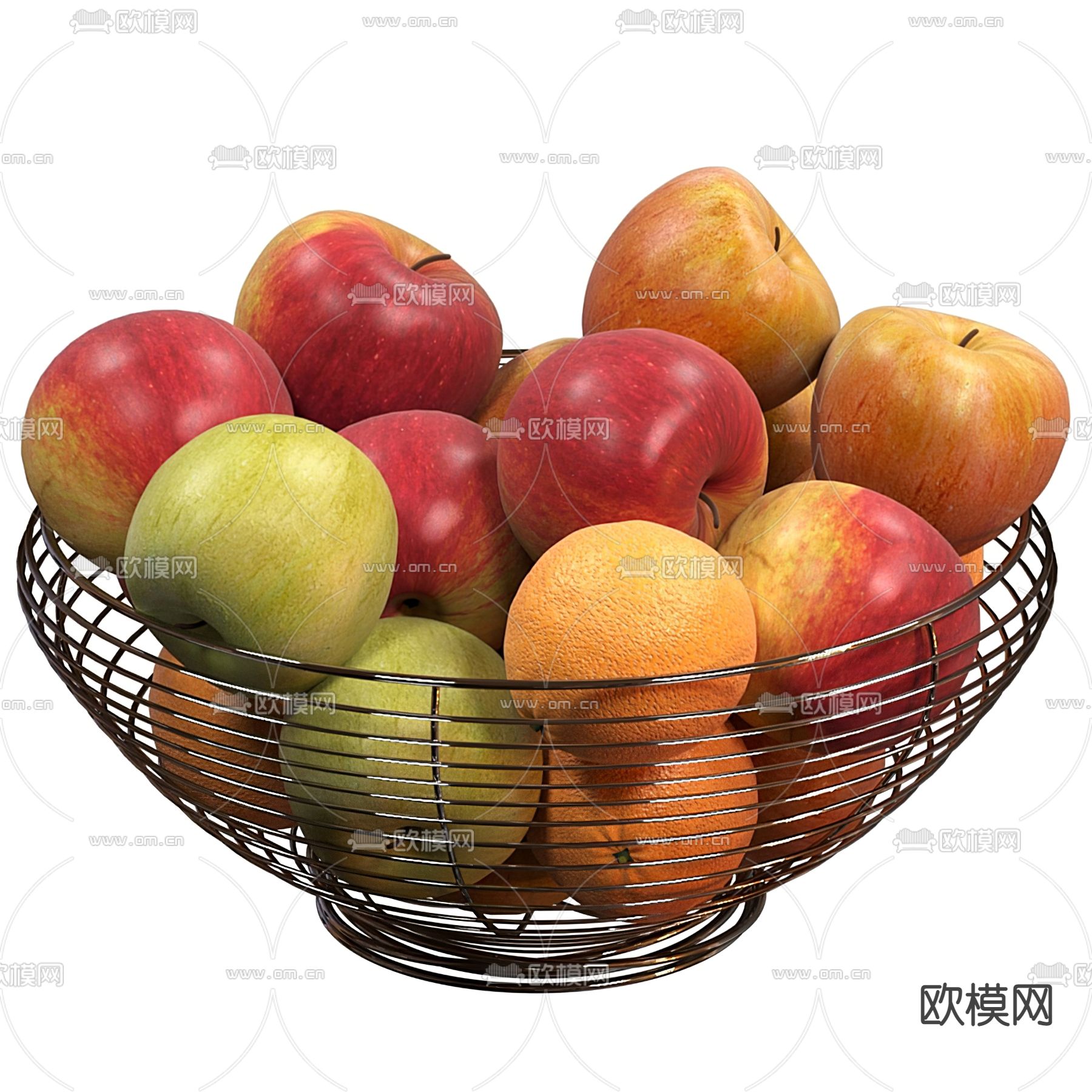 果盘水果 果篮3d模型下载