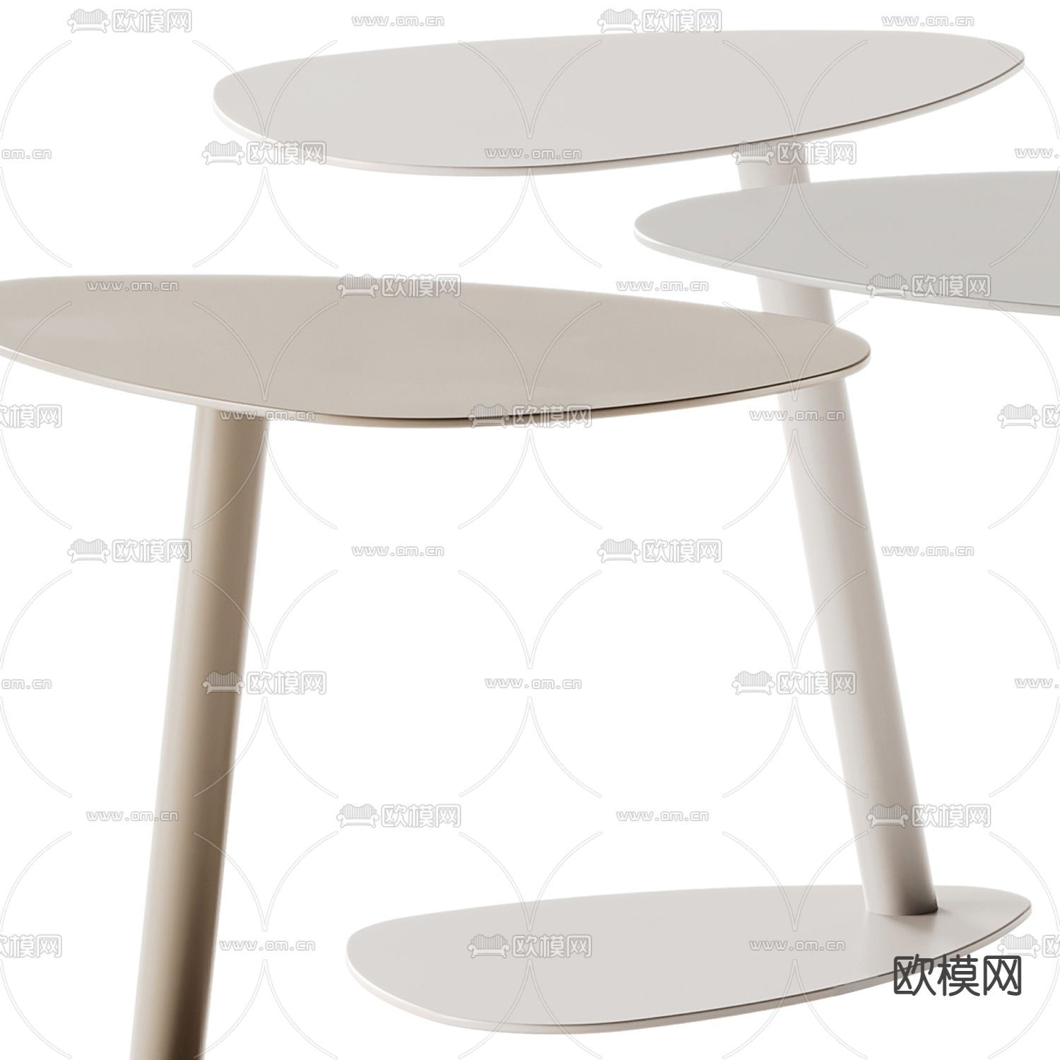 Ethimo 边几 角几 圆几3d模型下载（渲染图3）