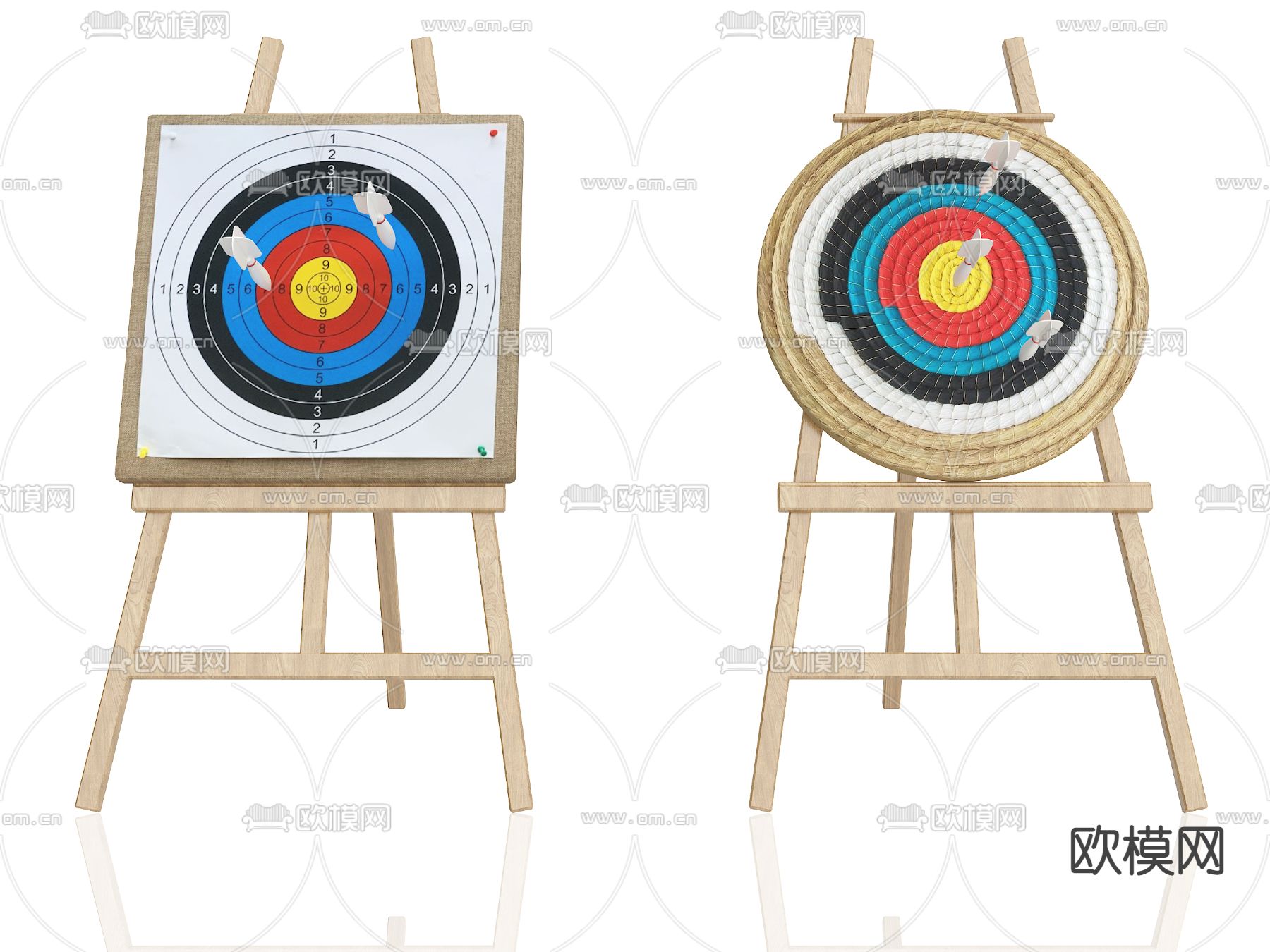 靶心 飞镖盘 箭靶 枪靶3d模型下载_ID14115052_3dmax免费模型-欧模网