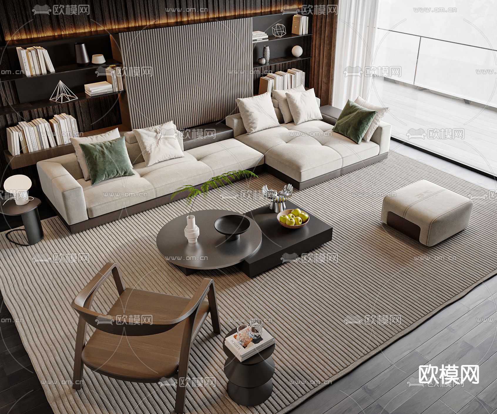 Minotti 组合沙发3d模型下载