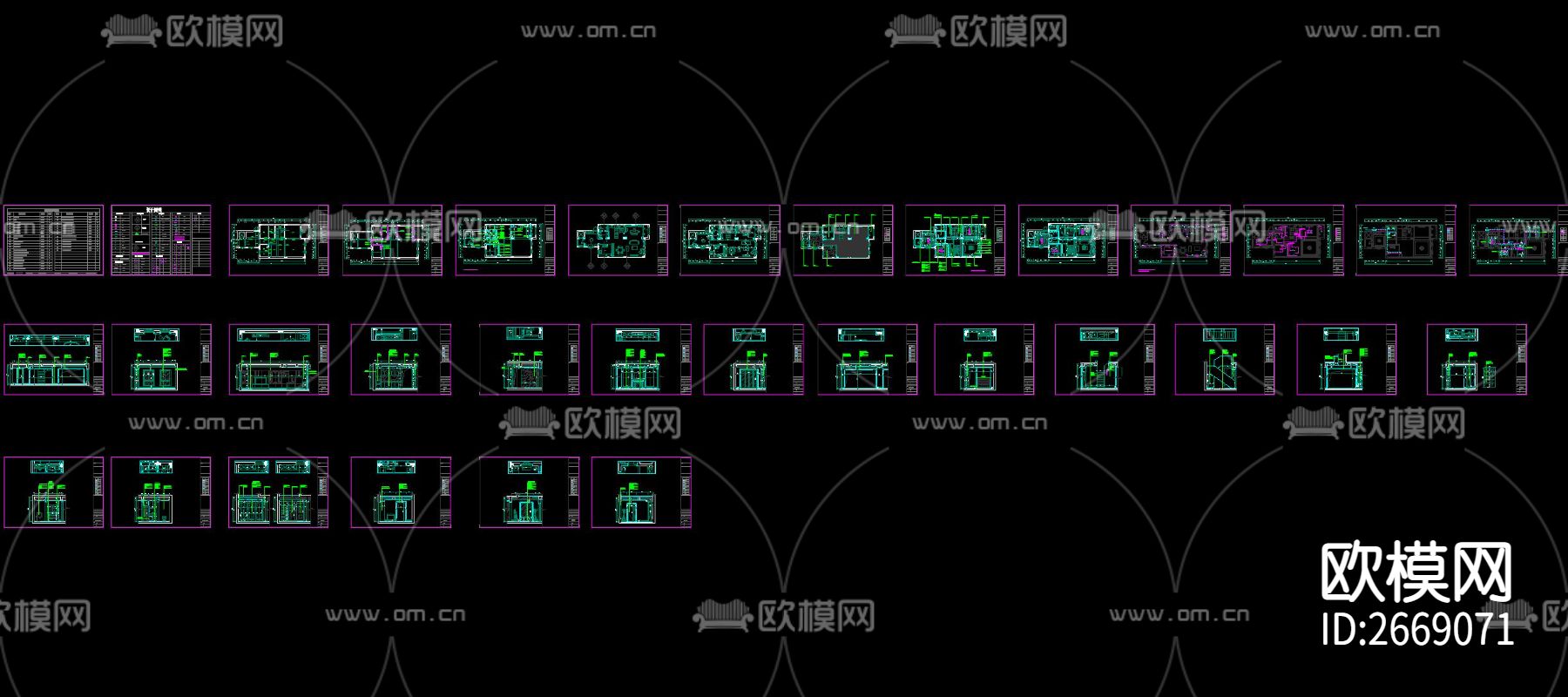三层别墅cad施工图下载（渲染图8）