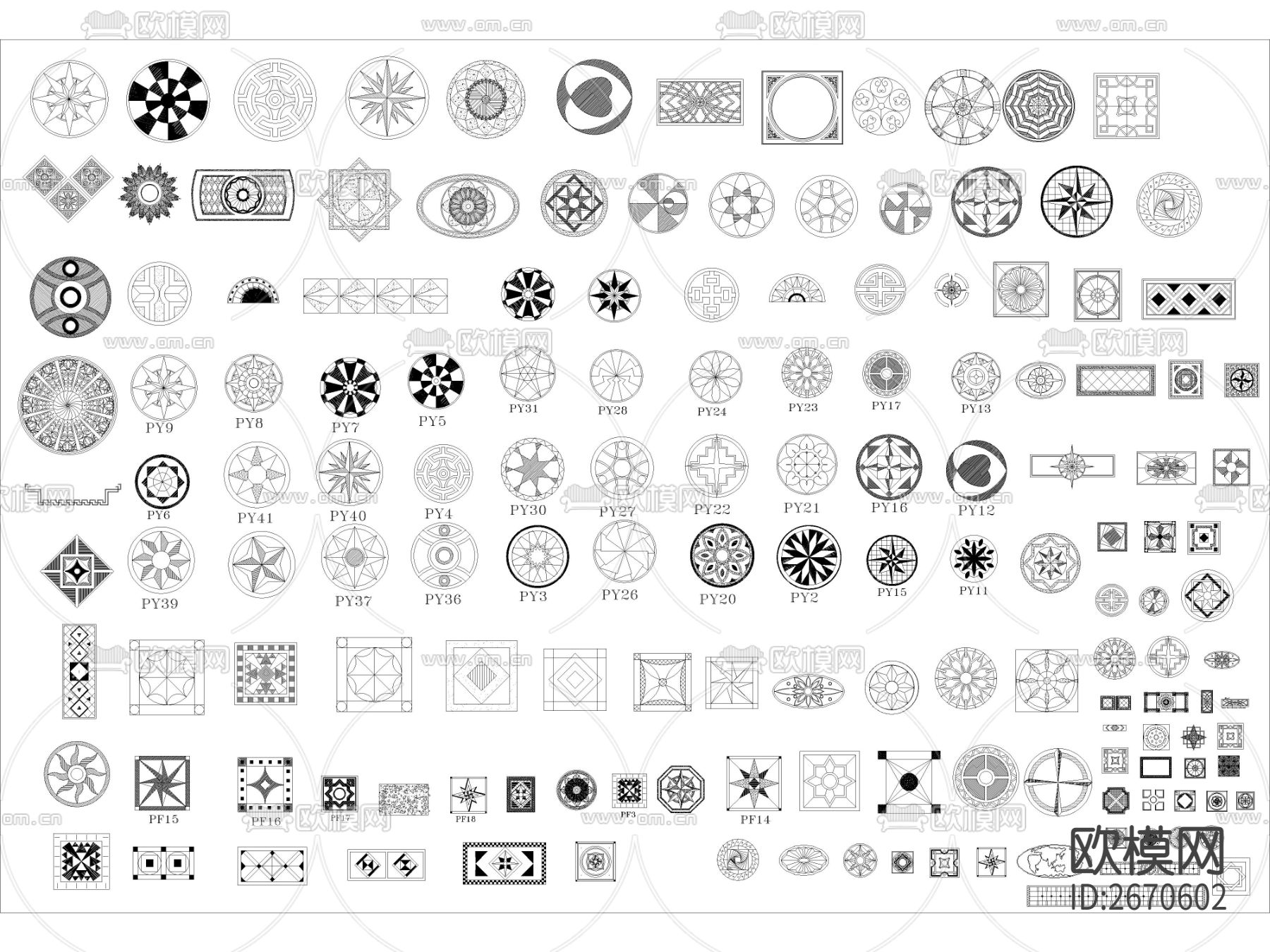 家装工装综合图库cad施工图下载（渲染图2）