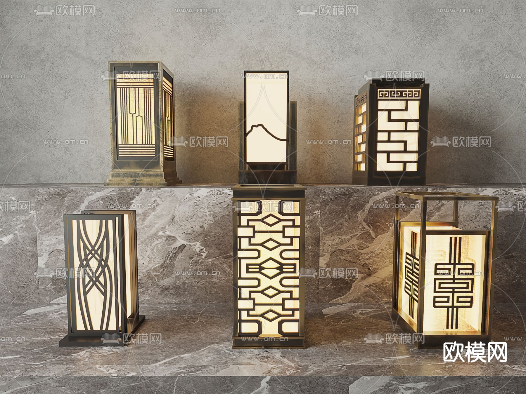 景观灯 草坪灯 庭院灯 户外灯su模型下载（渲染图1）