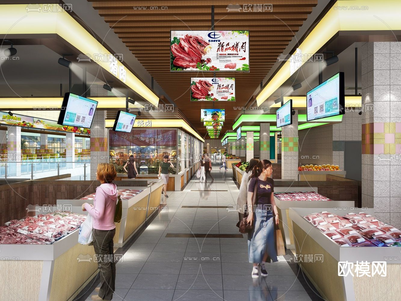 菜市场免费3d模型下载