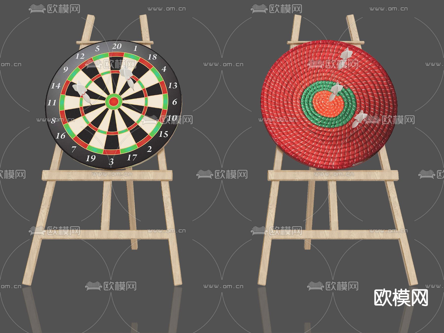 靶心 飞镖盘 箭靶 枪靶3d模型下载_ID14115051_3dmax免费模型-欧模网