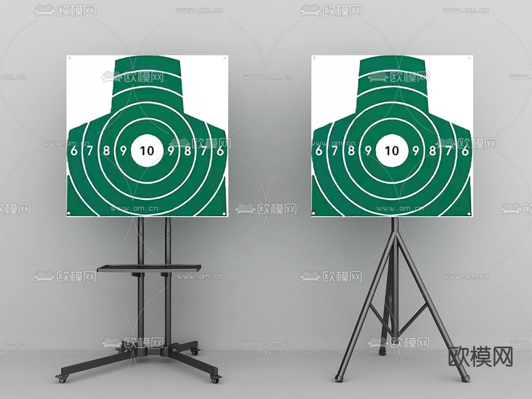 靶心 飞镖盘 箭靶 枪靶3d模型下载