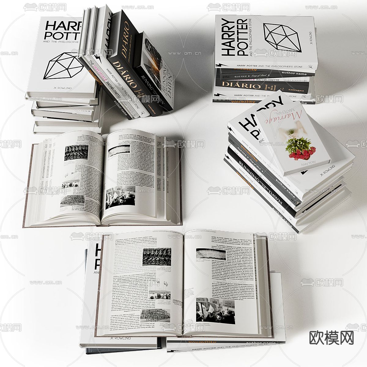 书籍 杂志3d模型下载（渲染图1）